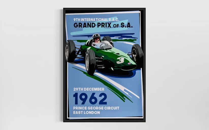 BRM Graham Hill 62. Fine Art Giclee Ltd Ed Print.