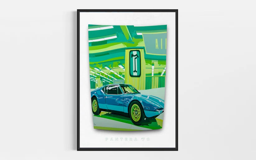 De Tomaso Pantera 70. Fine Art Giclee Ltd-Ed Print.