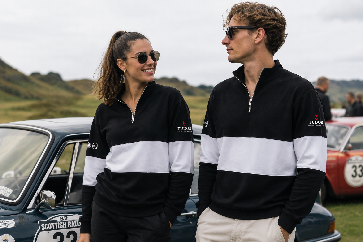HERO Front Row Unisex Panelled 1/4 zip Neck Top
