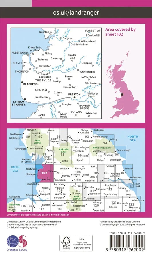 OS Landranger - 101 - Scarborough, Bridlington & Filey