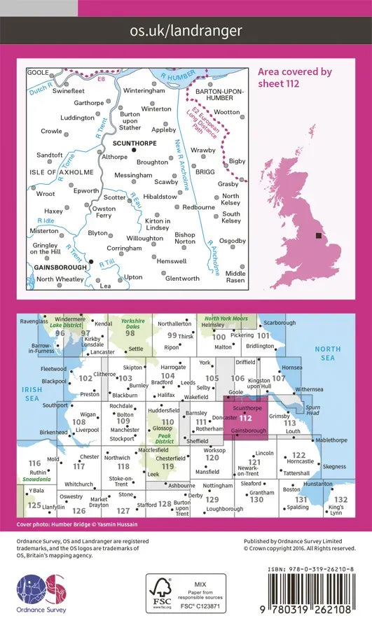OS Landranger - 111 - Sheffield & Doncaster, Rotherham, Barnsley