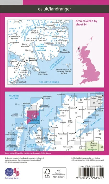 OS Landranger - 14 - Tarbert & Loch Seaforth