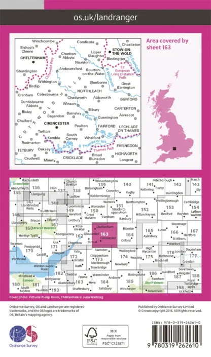 OS Landranger - 163 - Cheltenham & Cirencester