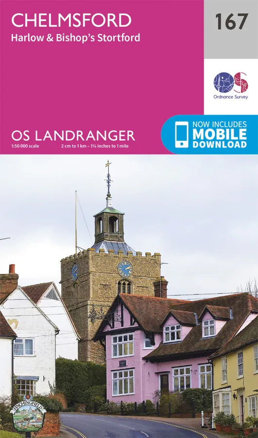 OS Landranger - 167 - Chelmsford, Harlow & Bishop’s Stortford