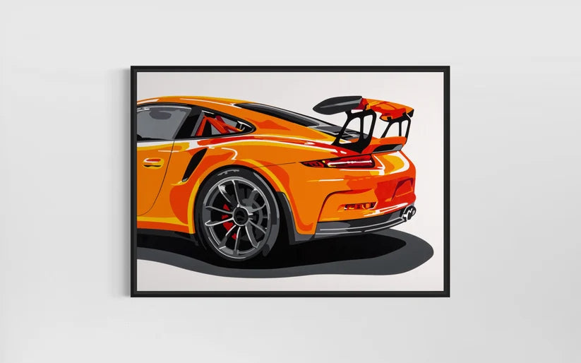 Porsche GT3 RS. Fine Art Giclee Ltd Ed Print.