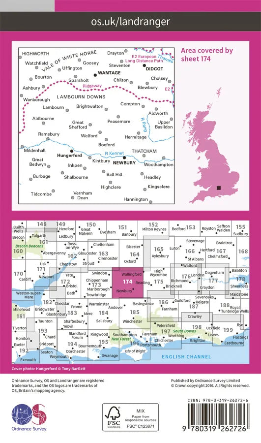OS Landranger - 174 - Newbury & Wantage, Hungerford
