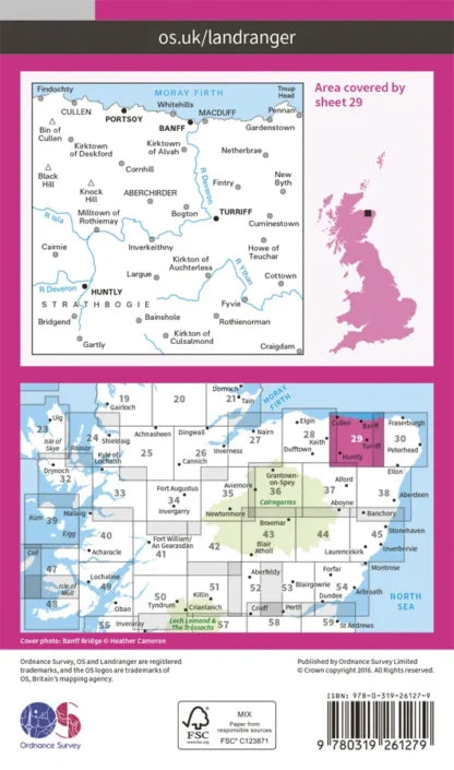 OS Landranger - 29 - Banff & Huntly, Portsoy & Turriff