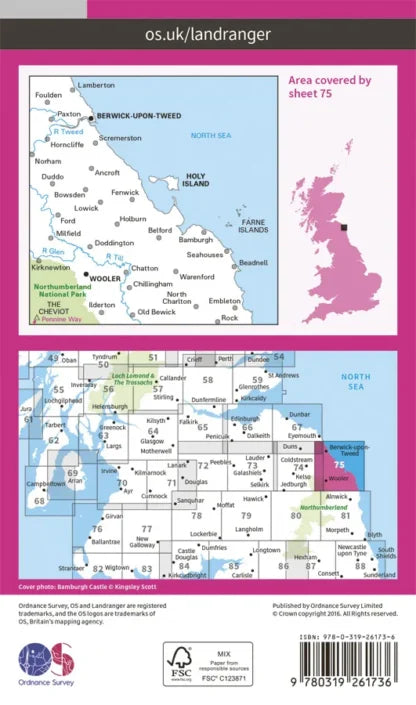 OS Landranger - 75 - Berwick-upon-Tweed