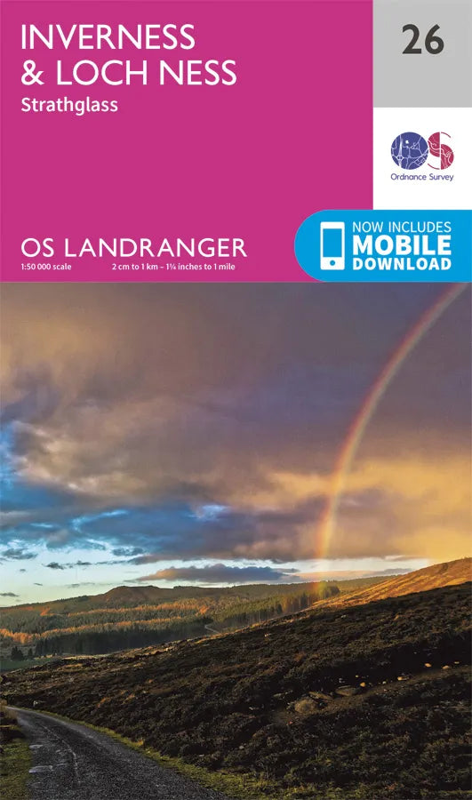 OS Landranger - 26 - Inverness & Loch Ness, Strathglass
