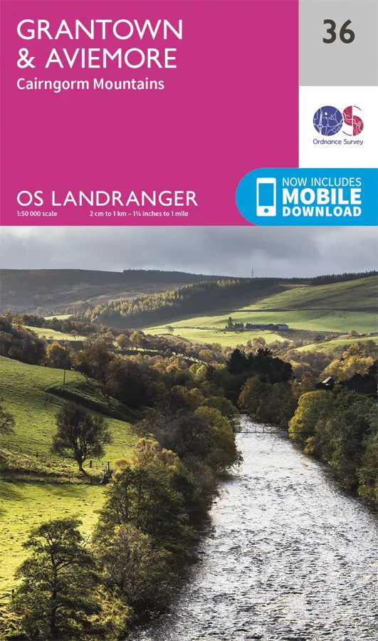OS Landranger - 36 - Grantown, Aviemore & Cairngorm Mountains