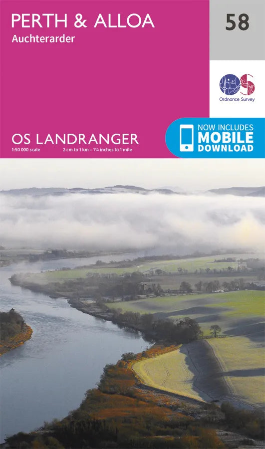 OS Landranger - 58 - Perth & Alloa, Auchterarder