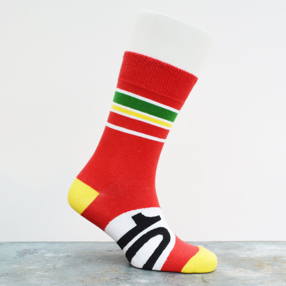 Motoring Leg-Ends Socks - Italian red
