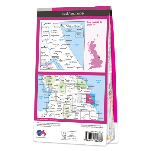 OS Landranger - 107 - Kingston Upon Hull, Beverley & Driffield