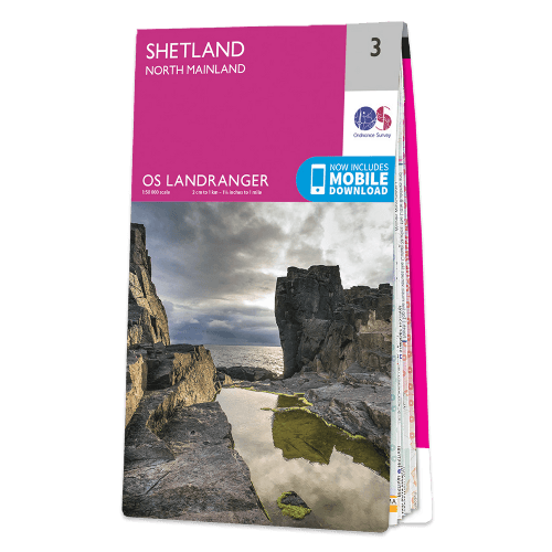OS Landranger - 003 - Shetland - North Mainland area Landranger Map