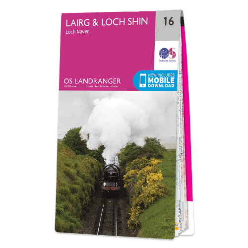 OS Landranger - 016 - Lairg & Loch Shin, Loch Naver area