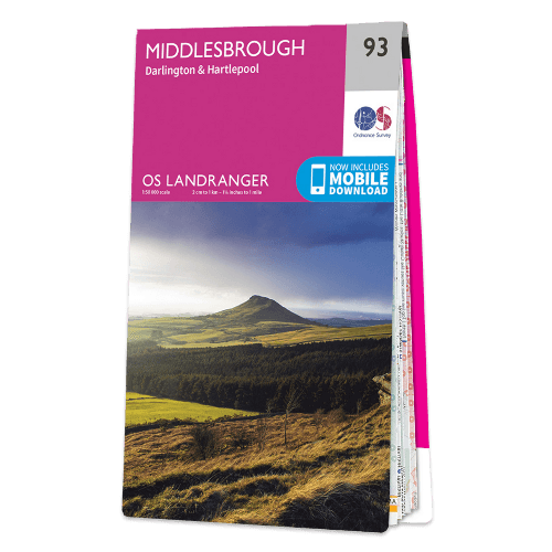 OS Landranger - 093 - Middlesbrough, Darlington & Hartlepool