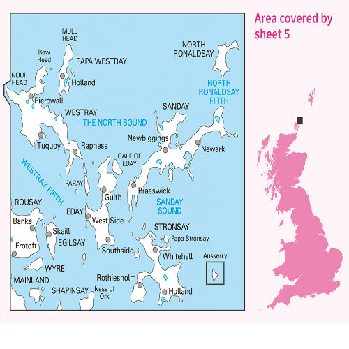 OS Landranger - 005 - Shetland – Orkney - Northern Isles