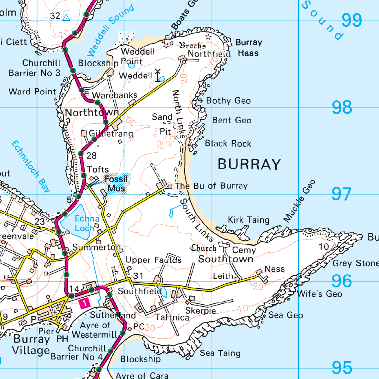 OS Landranger - 007 - Orkney - Southern Isles area