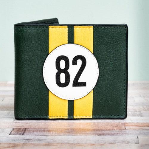 No 82 Green Racing Stripe Wallet