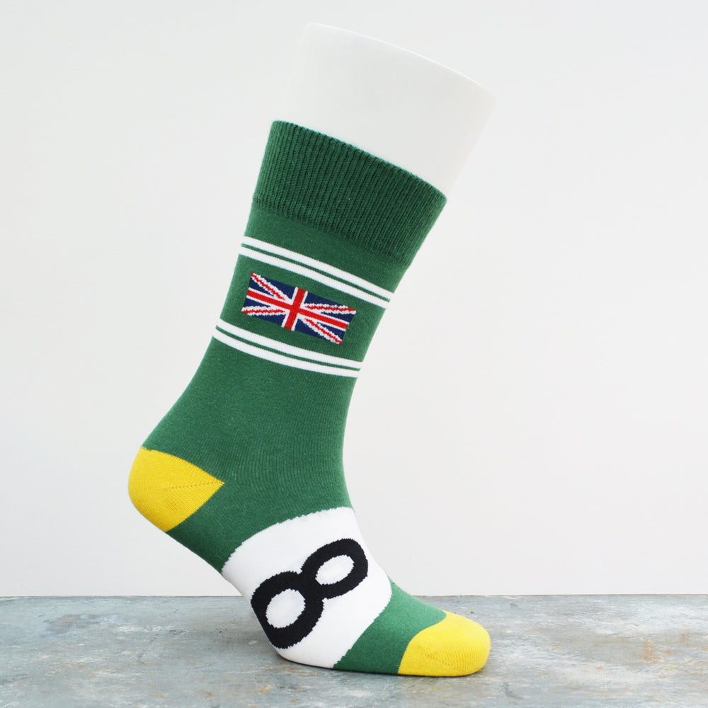 Motoring Leg-Ends Socks - British green