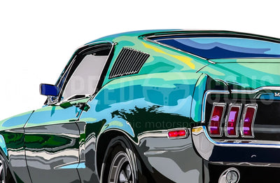 Image of Bullitt Mustang – Fine Art Giclée Limited Edition Print