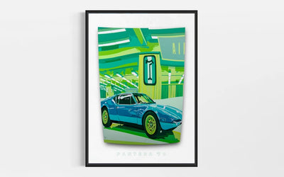 Image of De Tomaso Pantera 70 – Fine Art Giclée Limited Edition Print