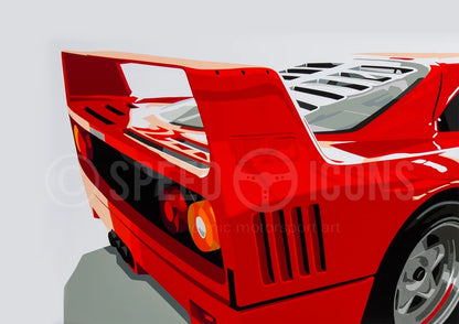 F40 Four no.1. Fine Art Giclee Ltd Ed Print.