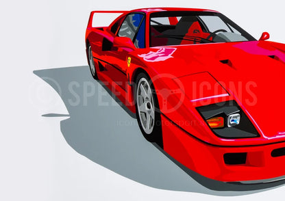 F40 Four no.2. Fine Art Giclee Ltd Ed Print.