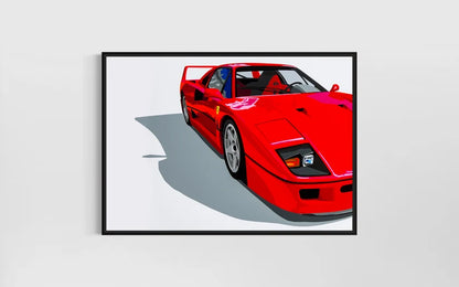 F40 Four no.2. Fine Art Giclee Ltd Ed Print.