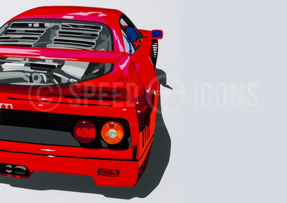 F40 Four no.3. Fine Art Giclee Ltd Ed Print.
