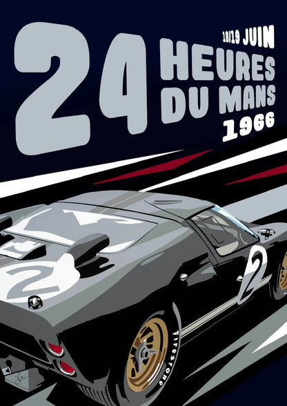 Ford GT40 ‘66 Le Mans. Fine art Giclee print.