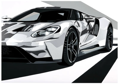 Image of Ford GT Supercar – Fine Art Giclée Limited Edition Print