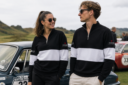 HERO Front Row Unisex Panelled 1/4 zip Neck Top