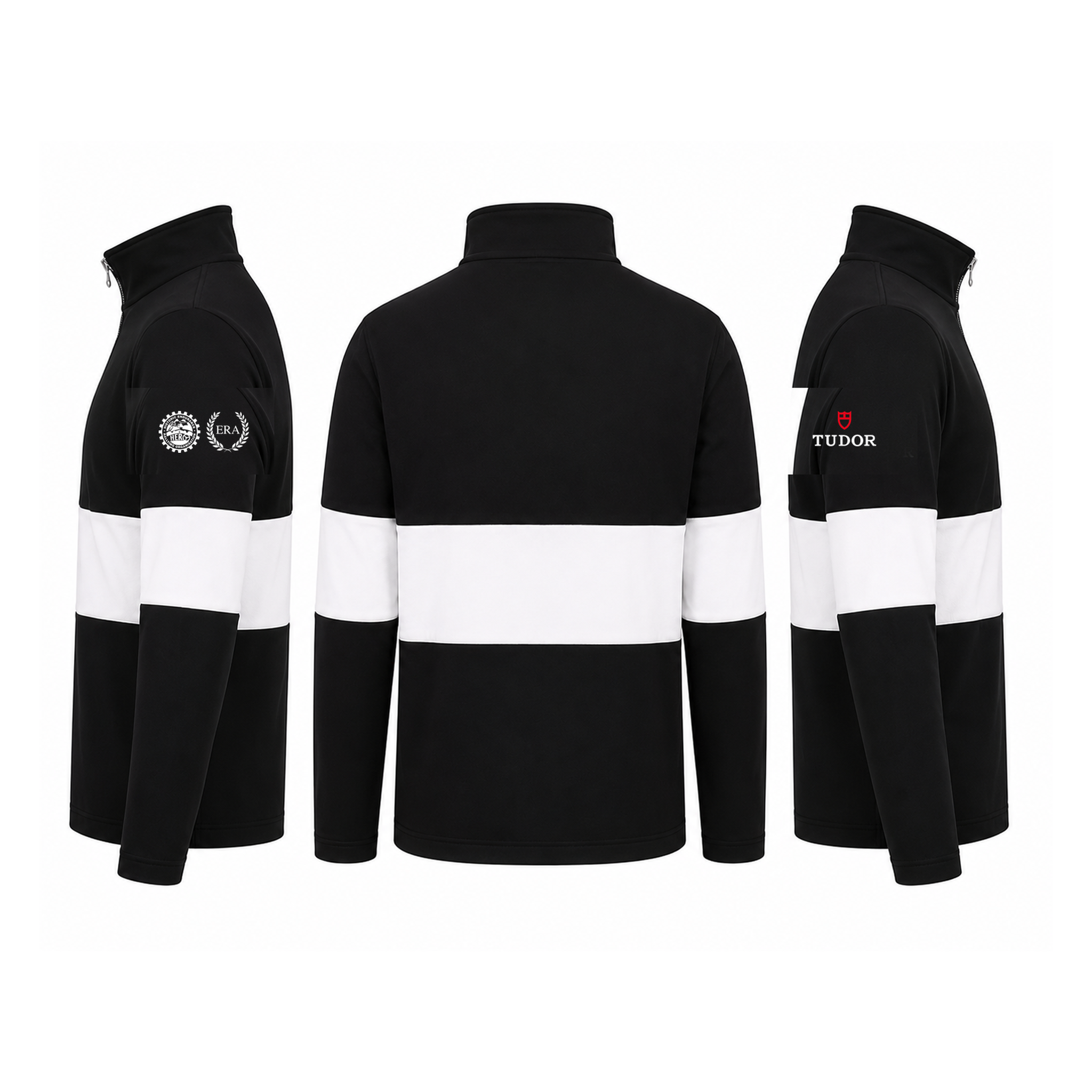 HERO Front Row Unisex Panelled 1/4 zip Neck Top