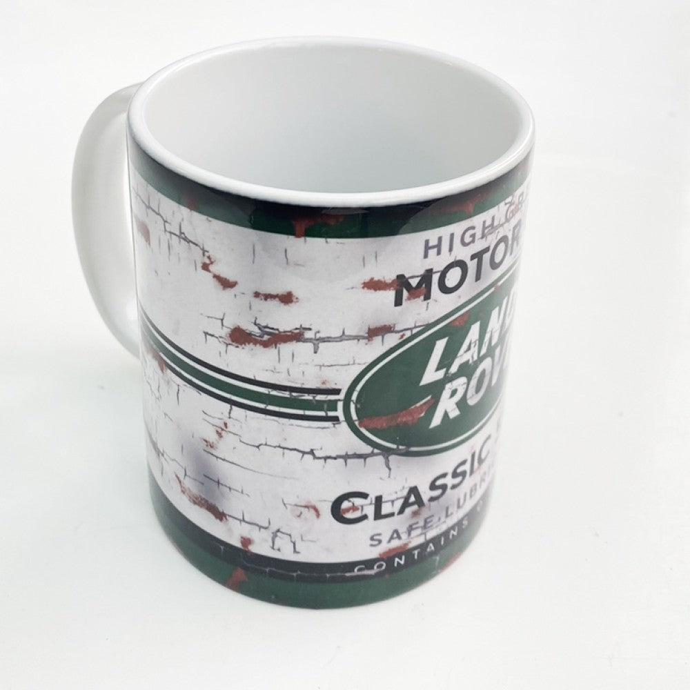 Land Rover Motor Oil Can Mug