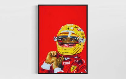 Lewis at Ferrari. Fine Art Giclee Ltd Ed Print.