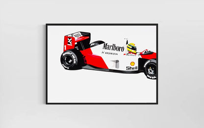 Marlboro on White (Senna McLaren) – Art Print