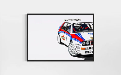Image of Martini on White (Lancia Delta) – Fine Art Giclée Limited Edition Print