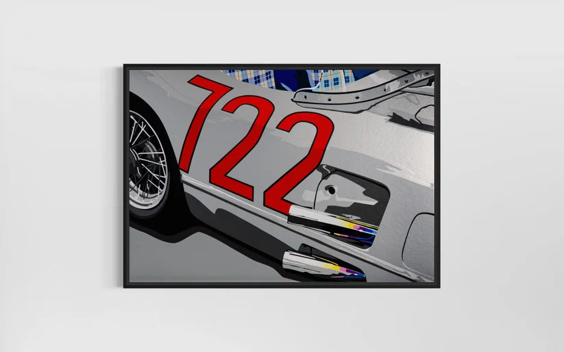 Mercedes 722 SLR. Fine Art Giclee Ltd Ed Print.
