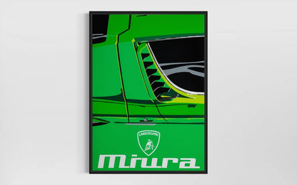 Miura (Lamborghini). Fine Art Giclee Ltd Ed Print.