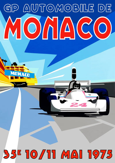 Image of Monaco F1 Grand Prix 75 (James Hunt Hesketh) – Fine Art Giclée Print