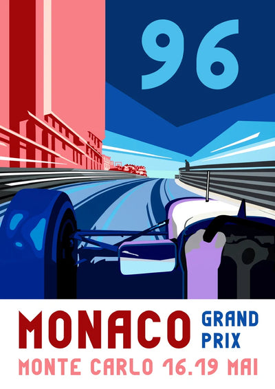 Image of Monaco F1 Grand Prix 96 (Damon Hill/Williams) – Fine Art Giclée Print