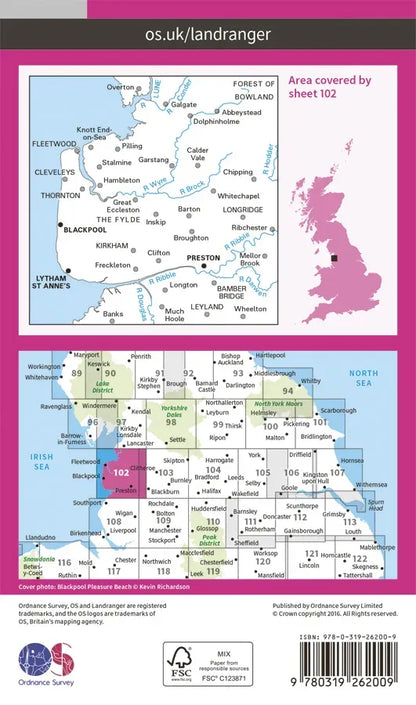 OS Landranger - 101 - Scarborough, Bridlington & Filey