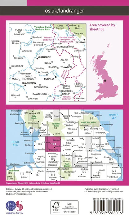 OS Landranger - 102 - Preston & Blackpool, Lytham