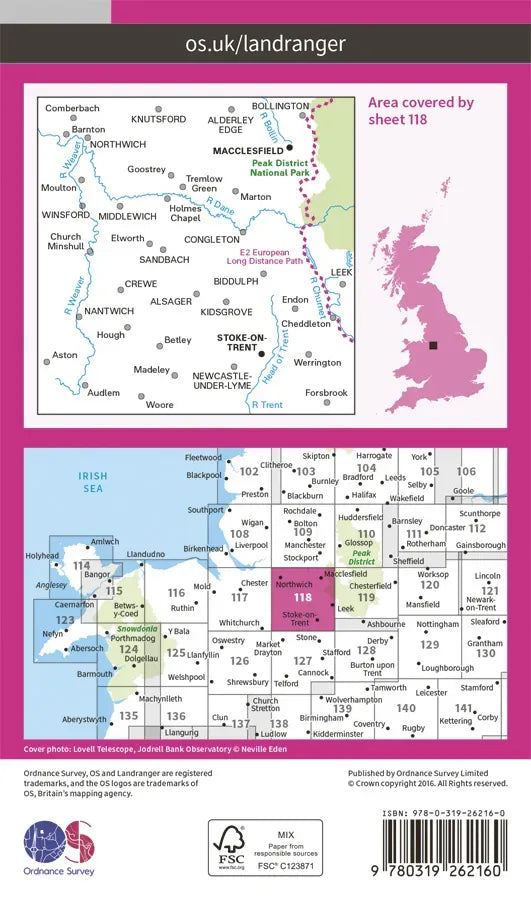 OS Landranger - 117 - Chester & Wrexham, Ellesmere Port