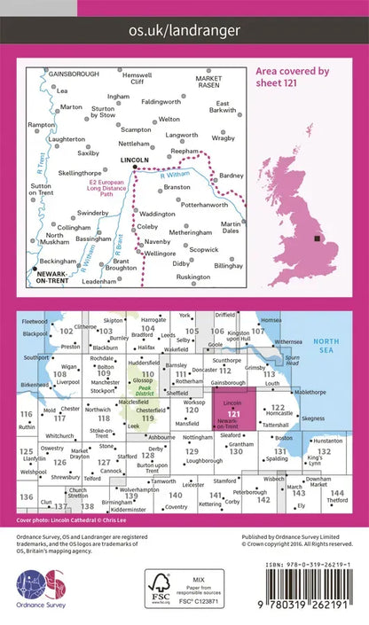 OS Landranger - 120 - Mansfield & Worksop, Sherwood Forest