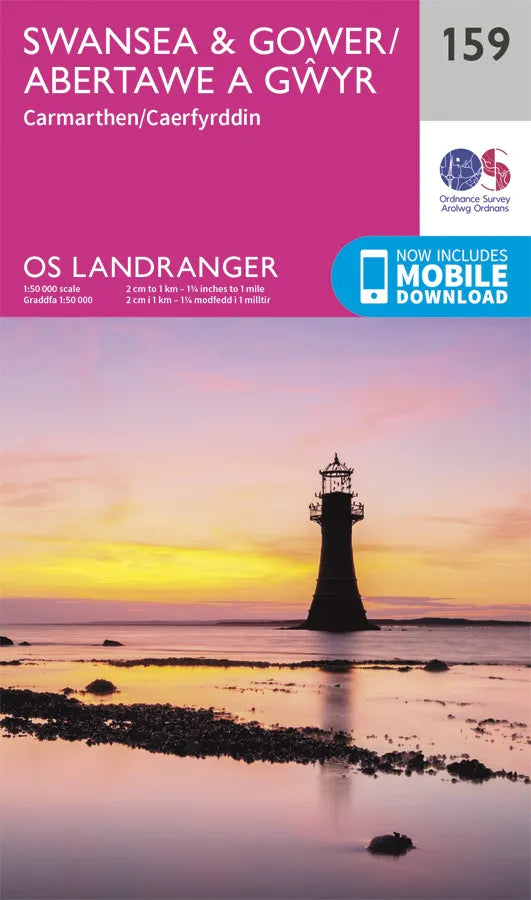 OS Landranger - 159 - Swansea & Gower, Carmarthen