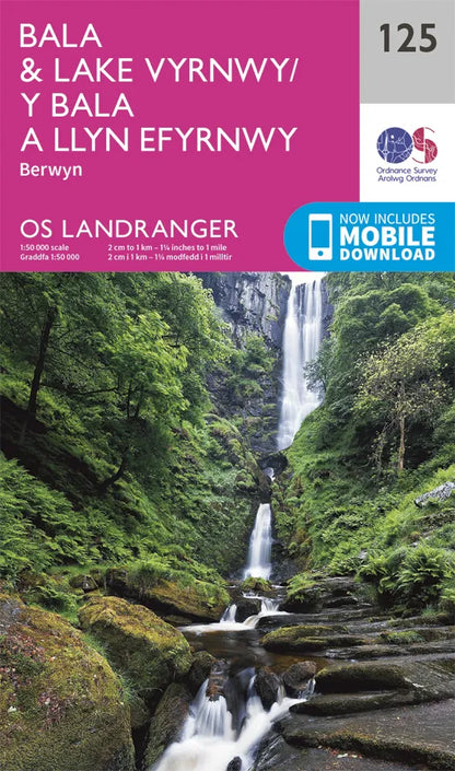 OS Landranger - 125 - Bala & Lake Vyrnwy, Berwyn