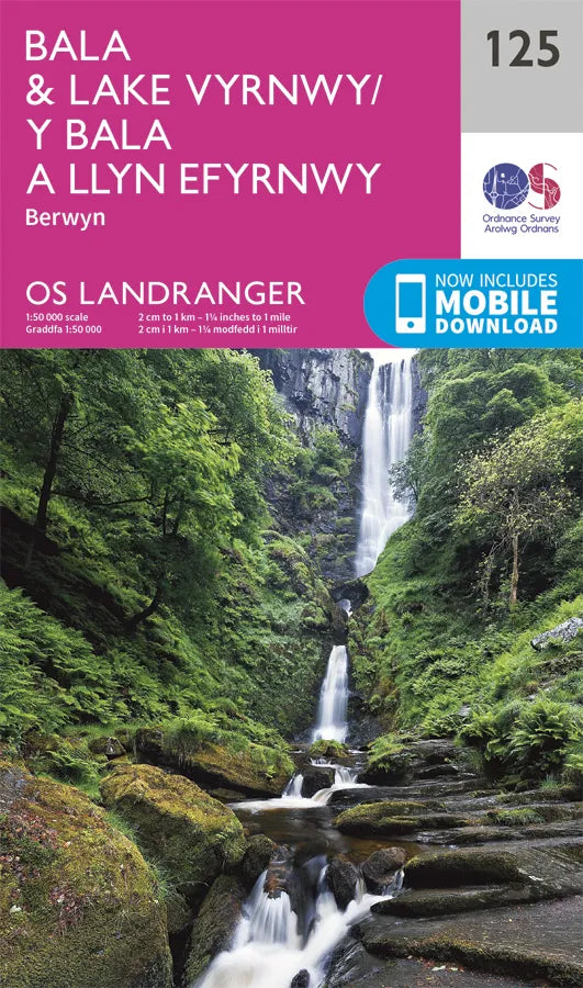 OS Landranger - 125 - Bala & Lake Vyrnwy, Berwyn