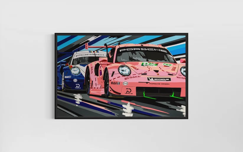 Porsche 1&2. Fine Art Giclee Ltd Ed Print.
